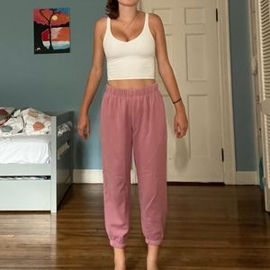 light pink joggers/sweatpants
